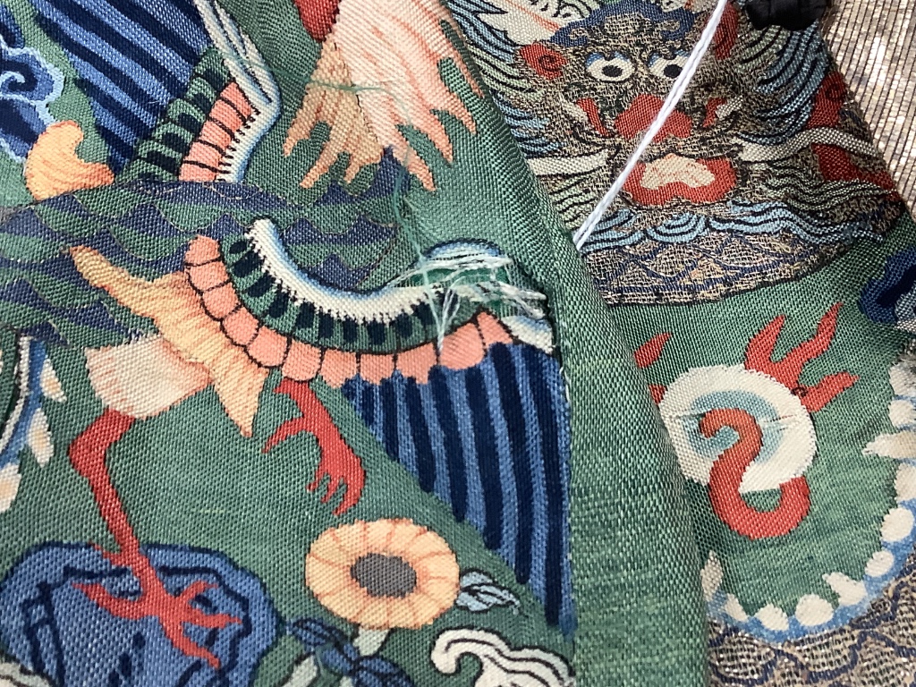 A Chinese Kesi ‘dragon’ jacket, late Qing dynasty, alterations and some wear